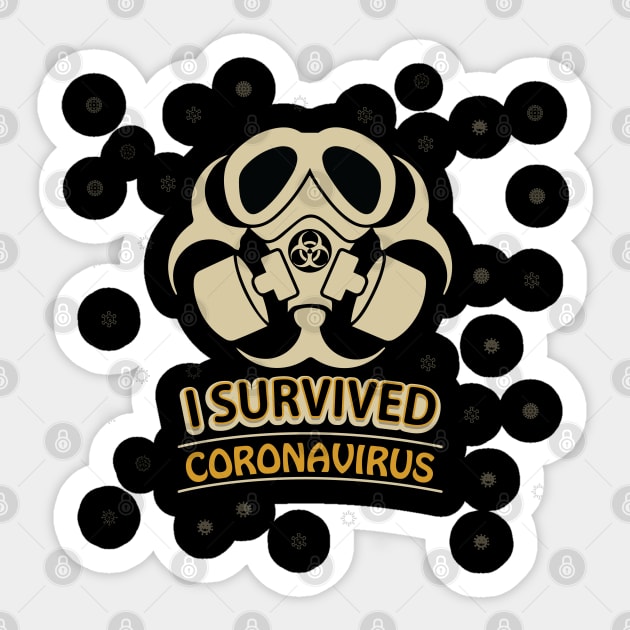 I SURVIVED CORONA VIRUS Sticker by Marioma